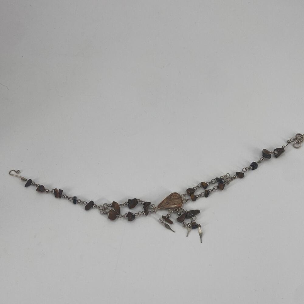 Bohemian Agate chip anklet